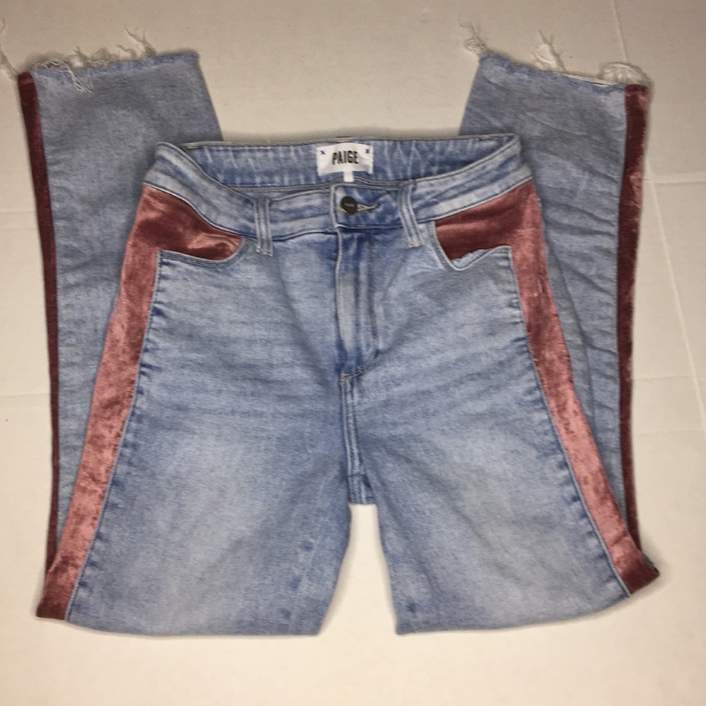 PAIGE Womens Cindy Skinny Jeans Distress 28 x  27